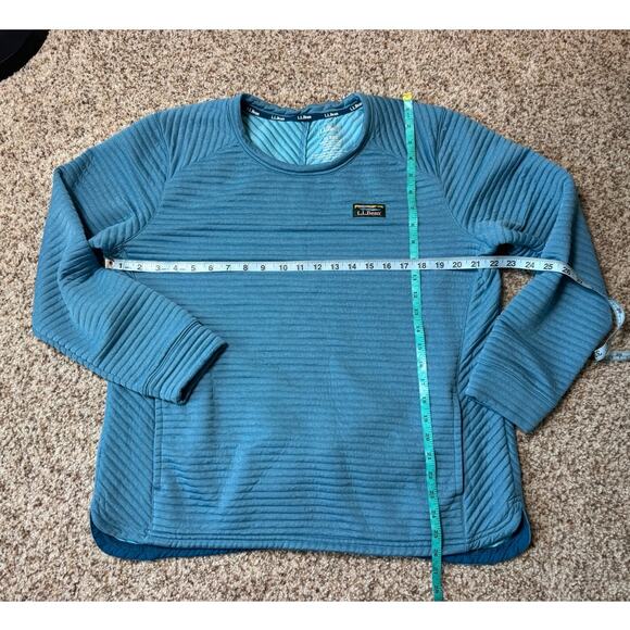 L.L. Bean Ribbed Shirt/Sweatshirt, Women's XL, Blue pull over w/ Pockets - Picture 6 of 11